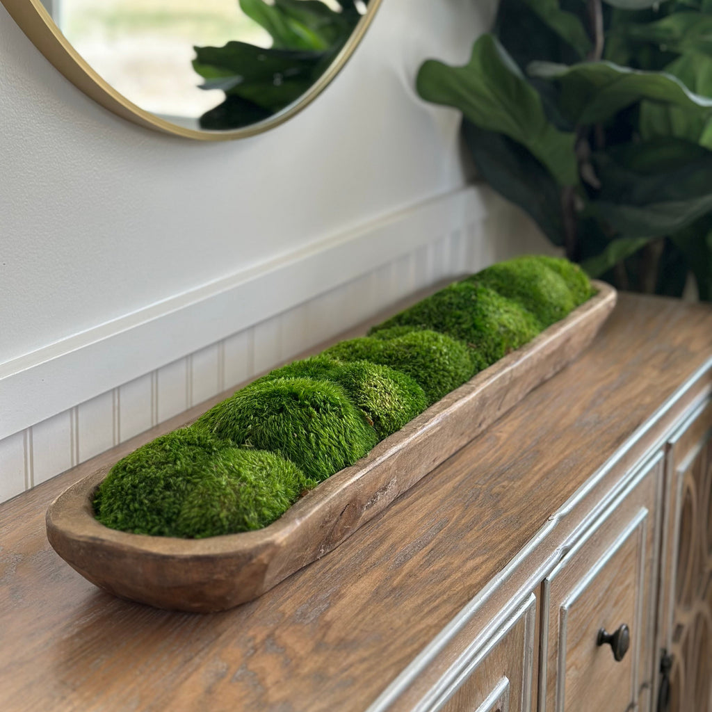 Dark Walnut Moss Dough Bowl 30"