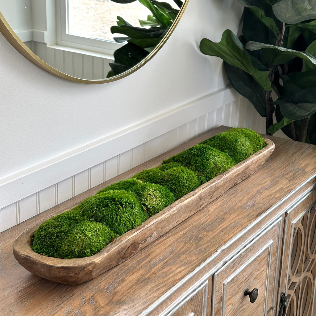 Dark Walnut Moss Dough Bowl 30"