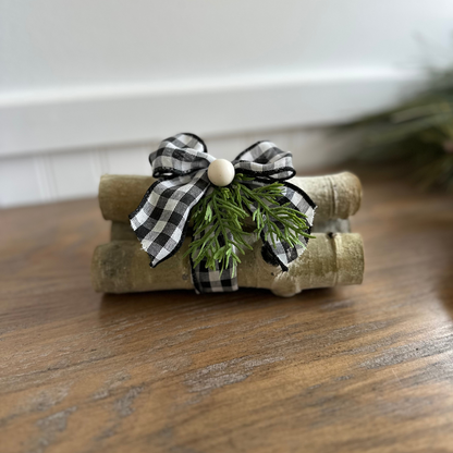 Birch Log Christmas Decor